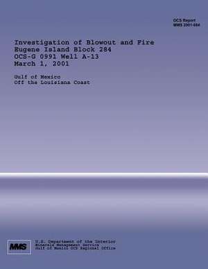 Investigation of Blowout and Fire Eugene Island Block 284 Ocs-G 0991 Well A-13 March 1, 2001 de U. S. Department of the Interior