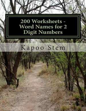 200 Worksheets - Word Names for 2 Digit Numbers de Kapoo Stem