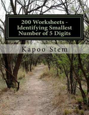 200 Worksheets - Identifying Smallest Number of 5 Digits de Kapoo Stem