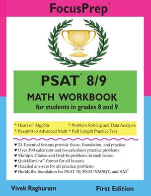 PSAT 8/9 Math Workbook de Vivek Raghuram