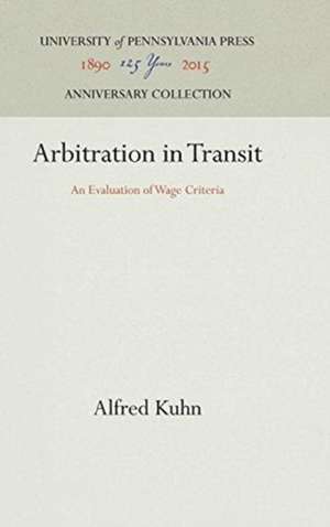 Arbitration in Transit de Alfred Kuhn