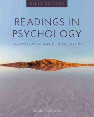 Readings in Psychology de Robin Kowalski