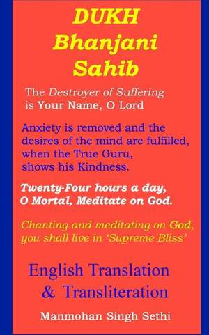 Dukh Bhanjani Sahib - English Translation and Transliteration de Manmohan Singh Sethi