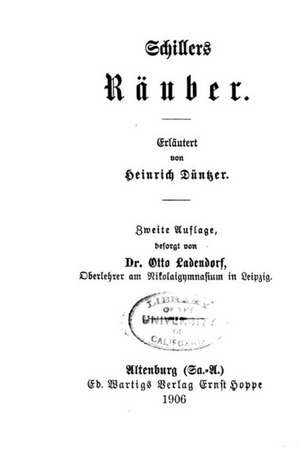 Schillers Rauber de Heinrich Duntzer