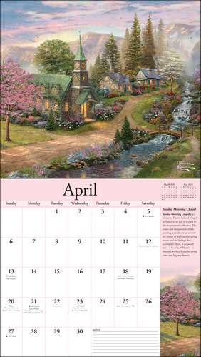 Thomas Kinkade Special Collector's Edition 2025 Deluxe Wall Calendar with Print: Celebration of Seasons de Thomas Kinkade