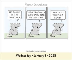 Poorly Drawn Lines 2025 Day-to-Day Calendar de Reza Farazmand