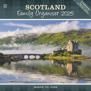 Scotland Family Organiser Planner Wall Calendar 2025 de Carousel Calendars