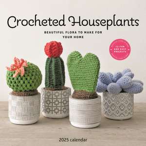 Crocheted Houseplants Square Wall Calendar 2025 de Carousel Calendars