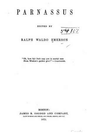 Parnassus de Ralph Waldo Emerson