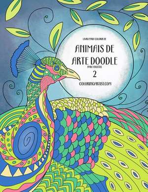 Livro Para Colorir de Animais de Arte Doodle Para Adultos 2 de Nick Snels