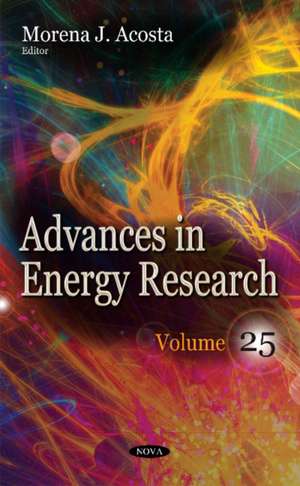 Advances in Energy Research: Volume 25 de Morena J Acosta