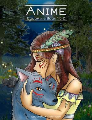 Anime Coloring Book 1 & 2 de Nick Snels