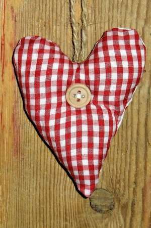 Country Chic Red Gingham Heart Journal de Cs Creations