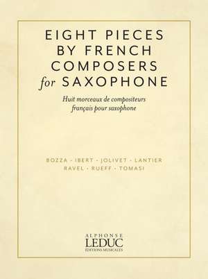 Eight Pieces by French Composers for Saxophone de Nicole Roman