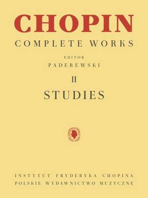 Studies: Chopin Complete Works Vol. II de Frederic Chopin