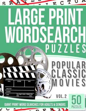 Large Print Wordsearches Puzzles Popular Classic Movies V.2 de Word Search Books