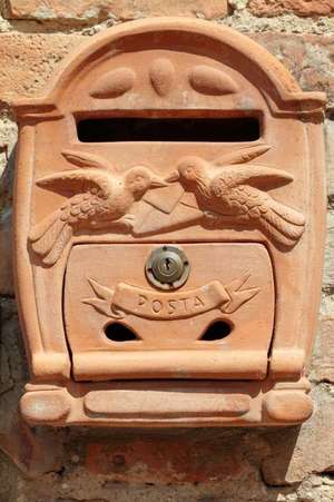 A Charming Vintage Italian Postbox with Two Birds and a Letter Journal de Cs Creations