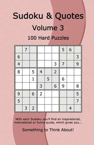 Sudoku & Quotes Volume 3 de Dentu, Rudy