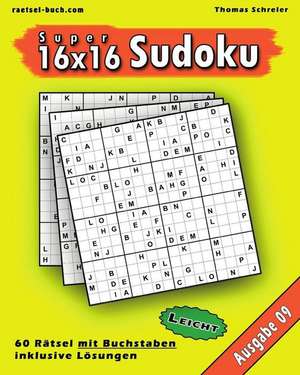 Leichte 16x16 Buchstaben Sudoku 09 de Thomas Schreier