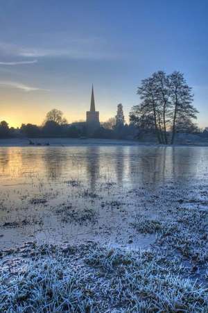 Frozen Floodplain at Chaddesley Corbett Worcestershire England Winter Journal de Cs Creations