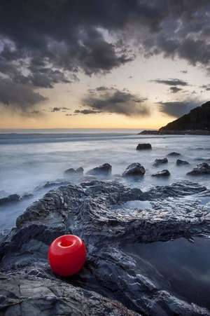 Sunset with Buoy Over Fortullino Castiglioncello Tuscany Italy Journal de Cool Image