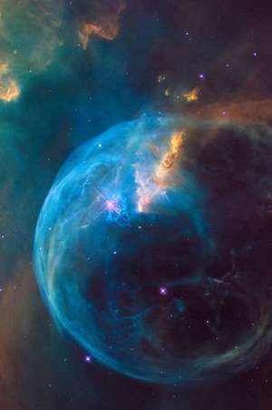 Stunning Bubble Nebula (Ngc 7635) Outer Space de Unique Journal