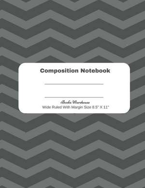 Black Stripe Composition Notebook de Warehouse, Bookz