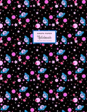 Graph Paper Notebook - Celestial Pink Blue on Black de New Day Journals