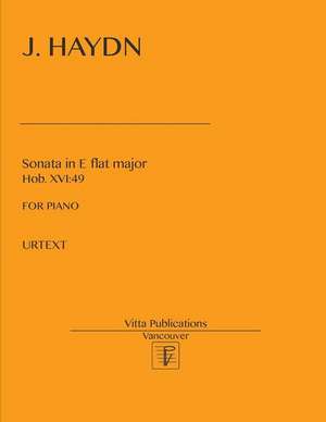 J. Haydn. Sonata in E Flat Major de Joseph Haydn