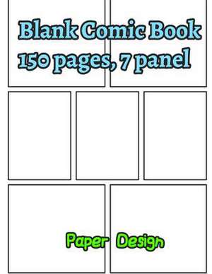 Blank Comic Book 150 Pages, 7 Panel, Silver Cover, de Design, Paper