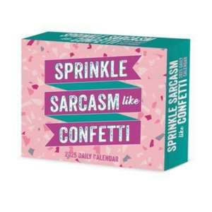 Spread Sarcasm Like Confetti 2025 6.2 X 5.4 Box Calendar de Willow Creek Press