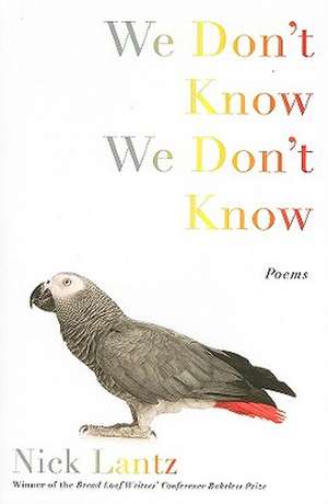 We Don't Know de Nick Lantz