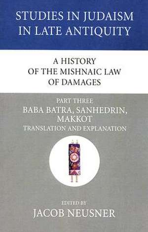 A History of the Mishnaic Law of Damages, Part Three de Jacob Neusner