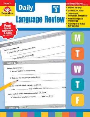 Daily Language Review, Grade 3 de Richard H Williams