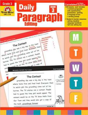 Daily Paragraph Editing, Grade 3 de Barbara Linde