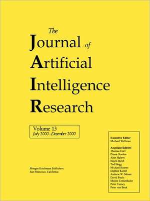 Journal of Artificial Intelligence Research, Volume 13 (JAIR) de Michael Wellman