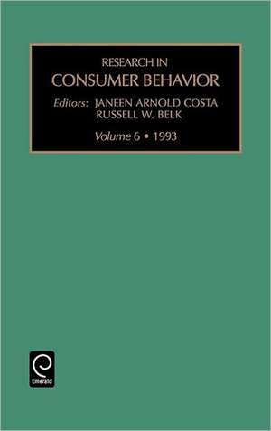 Research in Consumer Behaviour de Janeed Arnold Costa