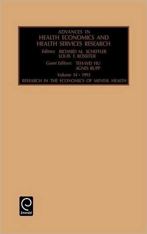 Research in the Economics of Mental Health – 6th Biennial Research Conference on the Economics of Mental Health – Papers de Richard M. Scheffler