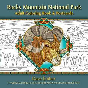 Rocky Mountain National Park Adult Coloring Book & Postcards de Dave Ember