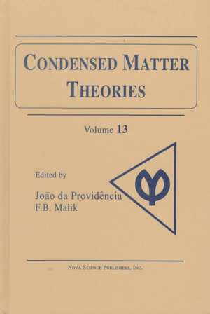 Condensed Matter Theories, Volume 13 de Joo da Providncia