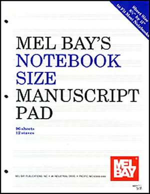 Notebook-Size Manuscript Pad 12-Stave de Mel Bay Publications Inc