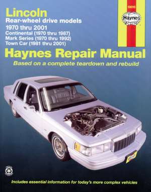 Lincoln RWD covering Continental (70–87) Mark Se – 70–10 de Haynes