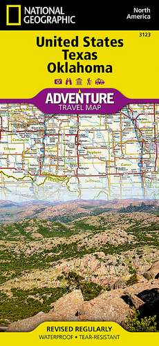 United States, Texas and Oklahoma Adventure Map de National Geographic Maps