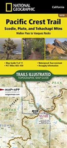 Pacific Crest Trail: Scodie, Piute, And Tehachapi Mountains Map [walker Pass To Vasquez Rocks] de National Geographic Maps