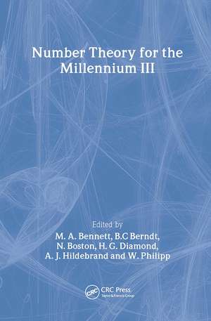 Number Theory for the Millennium III de Bruce Berndt