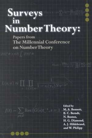 Surveys in Number Theory: Papers from the Millennial Conference on Number Theory de Bruce Berndt