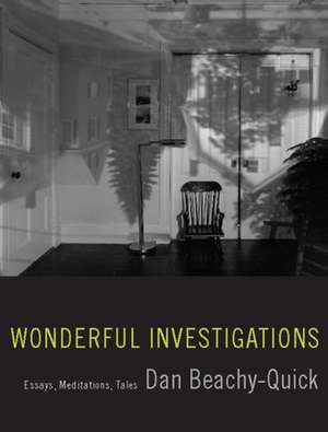 Wonderful Investigations: Essays, Meditations, Tales de Dan Beachy-Quick