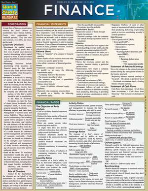 Finance Laminate Reference Chart de BarCharts Inc