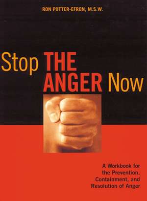 Stop the Anger Now: A Workbook for the Prevention, Containment, and Resolution of Anger de Ronald T. Potter-Efron