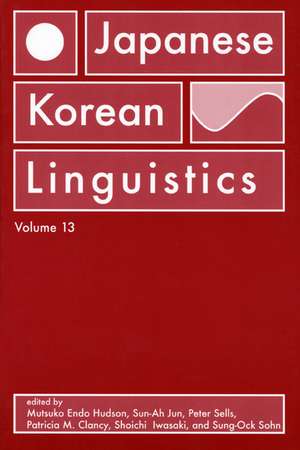 Japanese/Korean Linguistics, Volume 13 de Mutsuko Endo Hudson